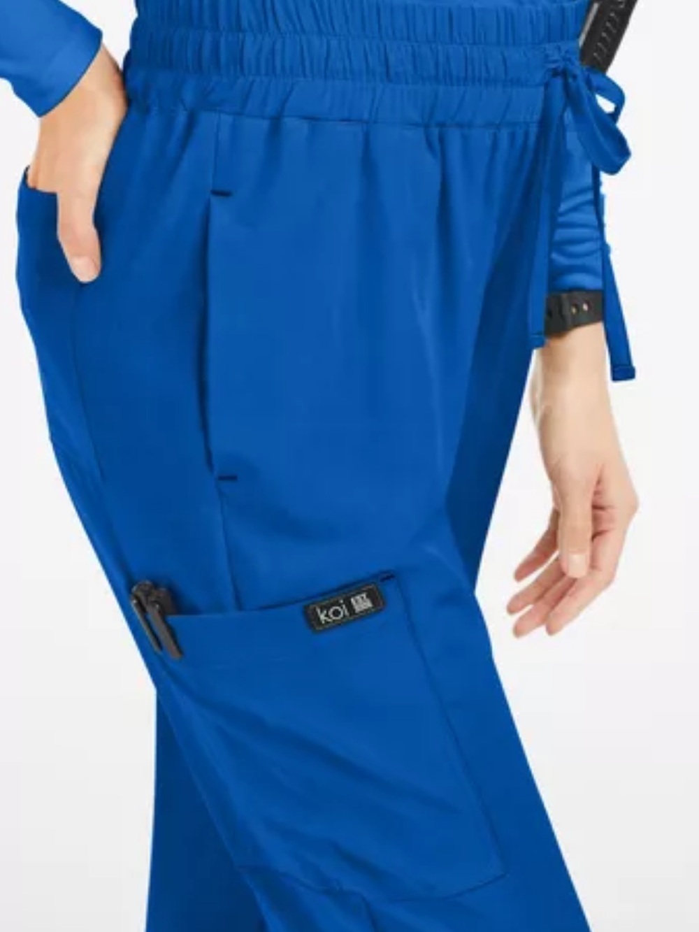 koi woman's Jogger Scrub Pants in Royal Blue